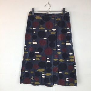 Anthropologie Boden Knee Length Skirt Mod Print